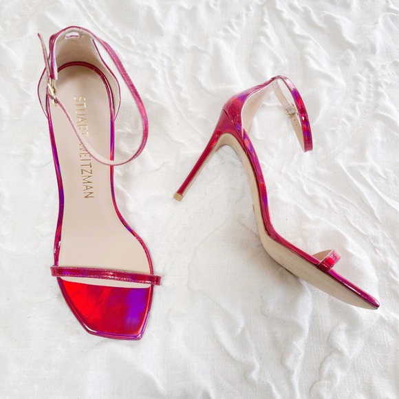 Stuart Weitzman Women's Nudistcurve 100 Ankle Strap High Heel Sandals - Picture 6 of 8
